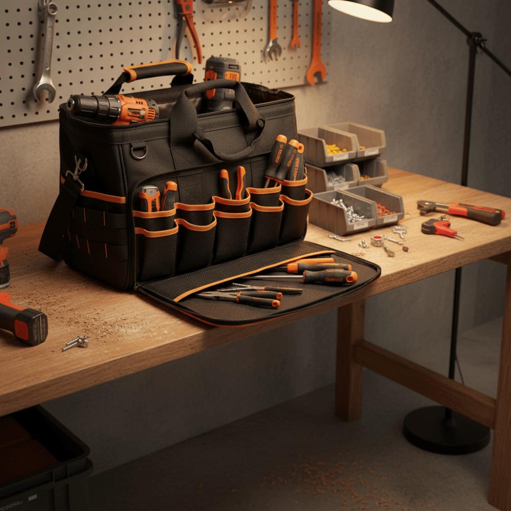 46-Pocket Design Electrician Tool Bag Large Capacity Power Tool Bag  Professional Use