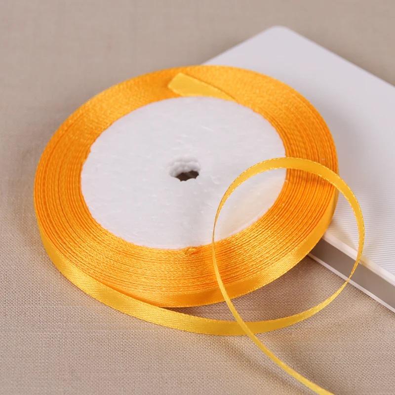25Yards 6mm Silk Satin Ribbons for Crafts Bow Handmade Accessories for Clothing Accessories and Hats DJIY
