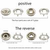 AT19-600 Sets Metal Snap Kit Fastener Snap Pliers Set Silver Sewing Supplies Fasteners Press Studs