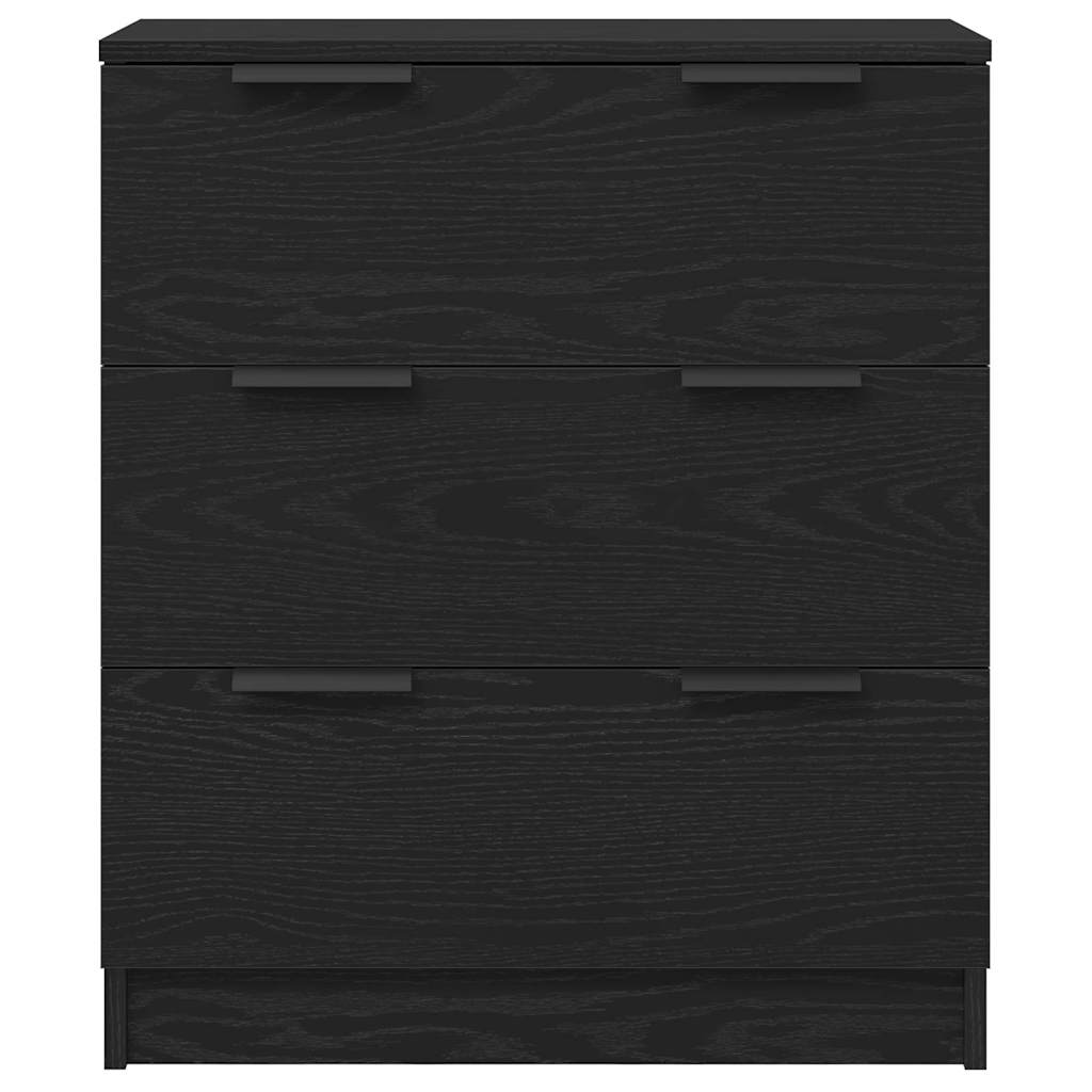 Sideboard in Black Oak Look 60 x 30 x 70 cm Engineered Wood