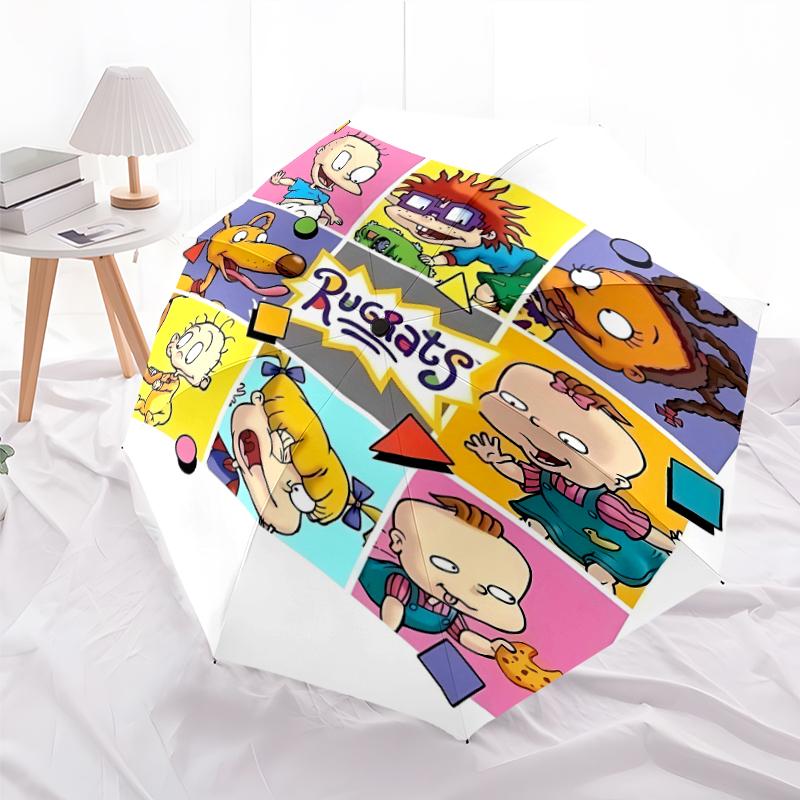 1pc Rugrats In Paris4 Umbrella, Sun Protection, And UV Shielding. It Has Eight Sturdy Ribs for Outdoor Use And Perfect Gift