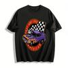 Schnelles und lautes amerikanisches Muscle Car Grafik-T-Shirt Hot Rod Enthusiasten-Shirt Reines Baumwoll-T-Shirt