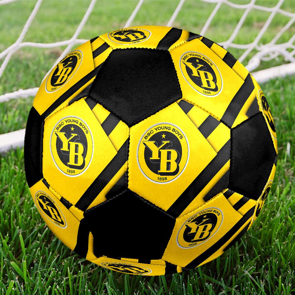 Pallone da Calcio BSC YB Misura 5 Colorato Cucito a Macchina PVC Pronto per la Competizione Resistente Alto Rimbalzo