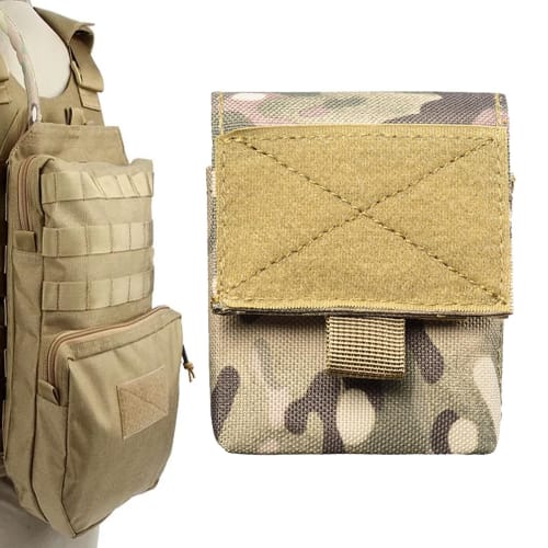 Utility Gadget Pouch, Small Outdoor Pouch, Storage Bag, Document Bag, Camouflage Phone Bag, Outdoor Rock Climbing Adventure Tool Waist Gadget Pouch, M