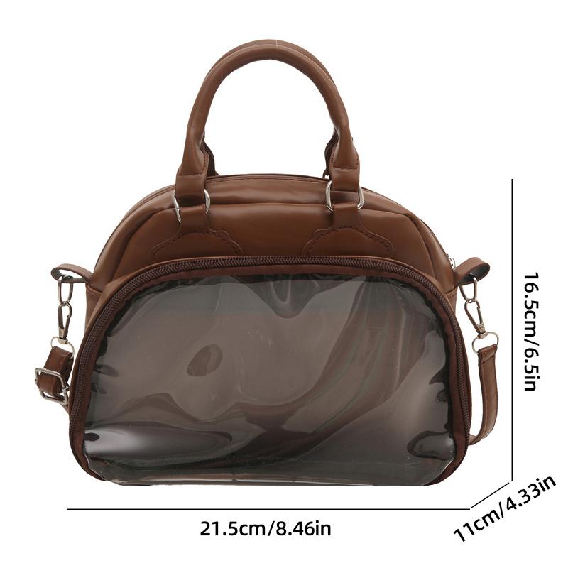 2025 Neue Transparente Joker Handtasche Große Kapazität Wasserdicht Tägliche Pendler Umhängetasche Japanisch Niedlich Zweidimensionale Messenger Bag