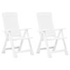 Day and Night - Day and Night Reclining Garden Chairs 2 Units White Plastic