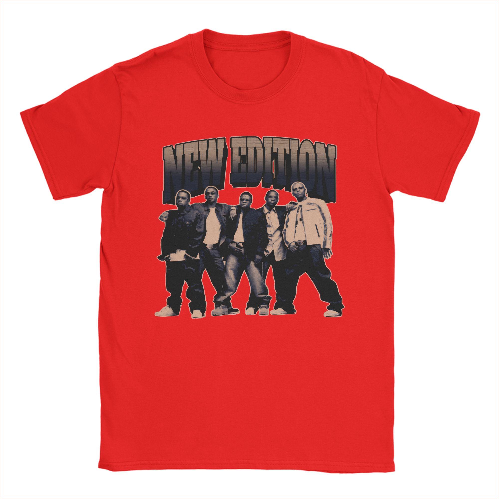

New Edition Way Tour 2026 Vintage RB Concert Merch Men Women T Shirts Pure Cotton Tee Graphic Printing Tops Tshirt S