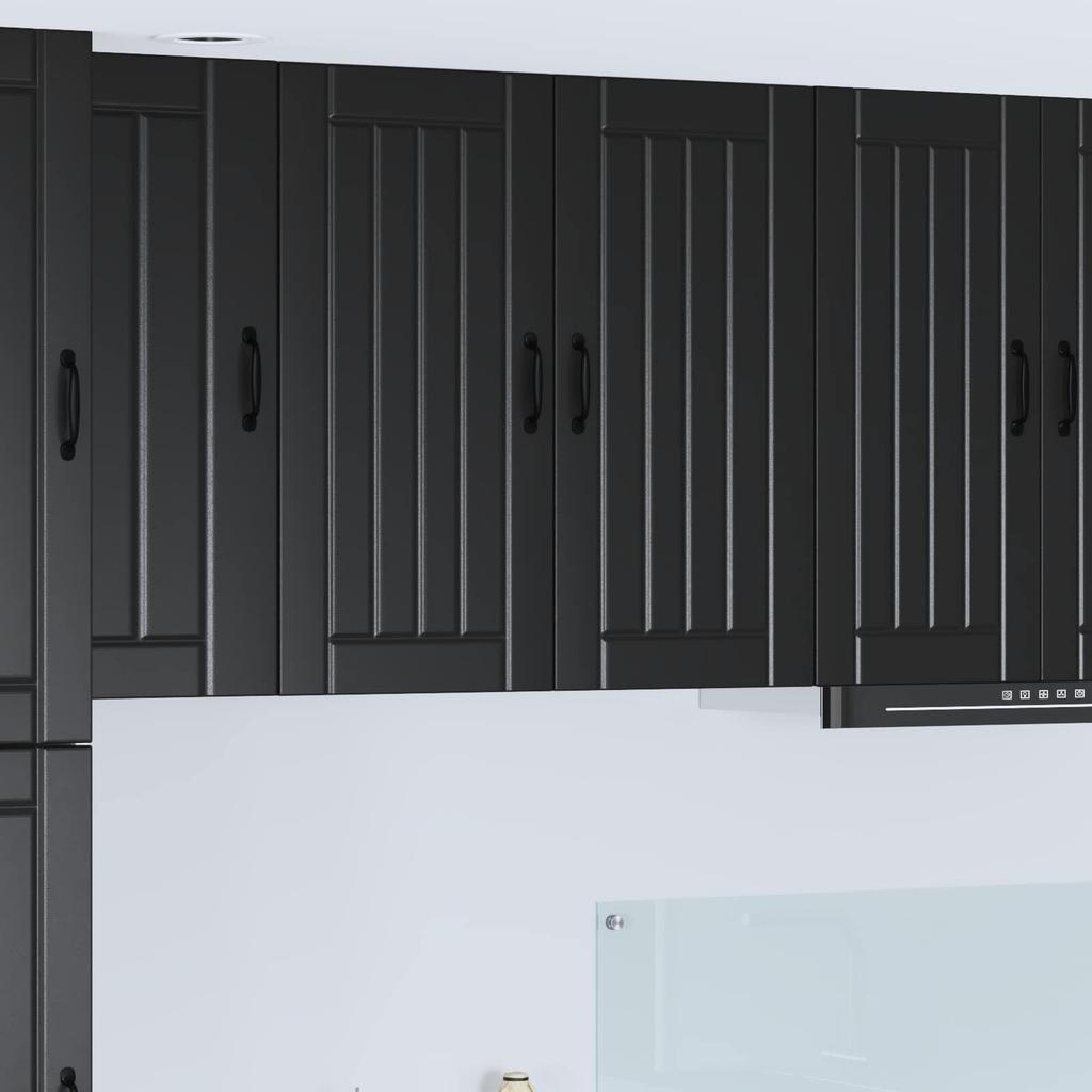 vidaXL Wall Cabinet LUCCA Black 80 x 31 x 80 cm Particleboard