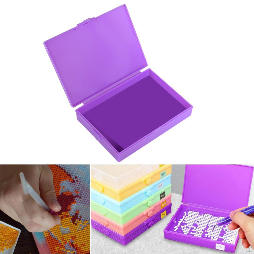 Tray Bead Sorting Painting Storage Container Organizer Funnel System Flip Top Design Pp фиолетовый