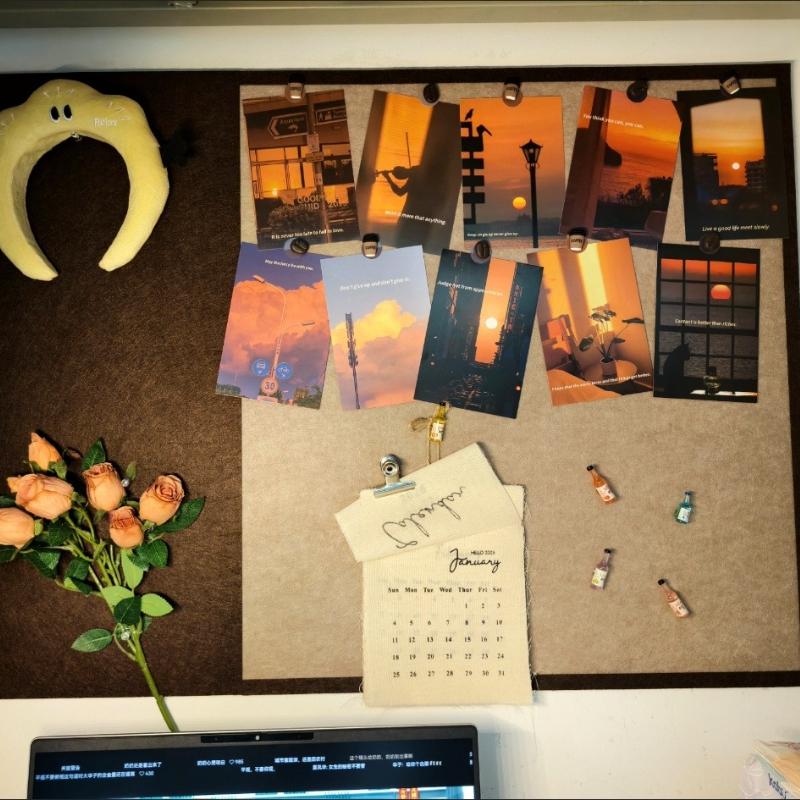 2026 Wall Calendar Cotton Cloth Decorative English Calendar Retro Style Office Living Room Home Decor for Popular Posing Prop