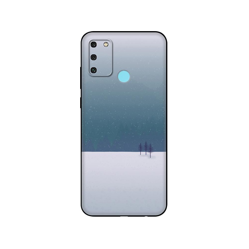 Black Tpu Case For Honor 8a Prime 8s 9 10X Lite 9A 9C 9X Premium Pro 9S Case Cover Winter New Year Christmas