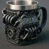 Taza 3D de Acero Inoxidable con Motor V8Taza de Resina con Motor V8