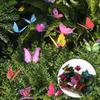 3D Butterfly Garden Stakes Set of 50 for Outdoor Decoration Plastic Rods for Various Garden and Event Applications