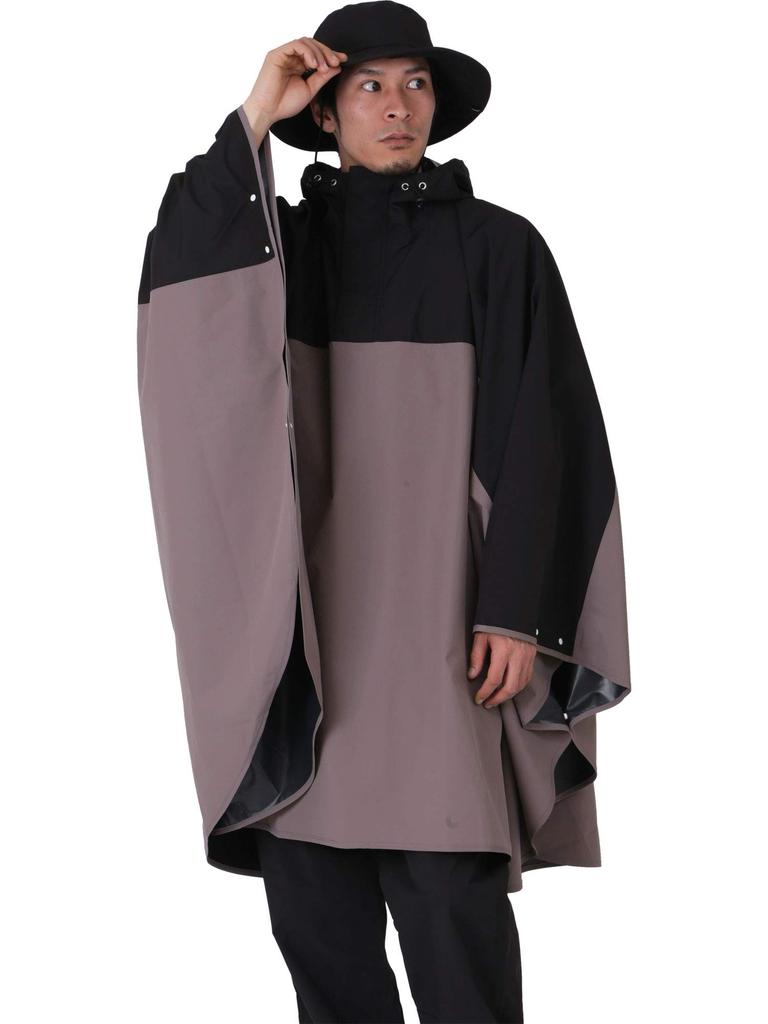 Nameless Age Dark Khaki Rain for with Storage 10 Colors for Men and Women NARP-6100, Poncho, Water-Repellent, Bicycles, Bag, Available,