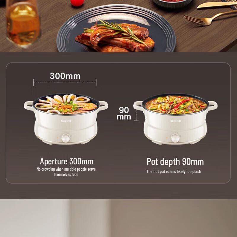 SUPOR 6L Multi-function Electric Hot Pot/Cooker CN Plug (adapter Included)