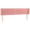 VidaXL Tête de lit avec oreilles Rose 163x16x78-88 cm Velours3119065