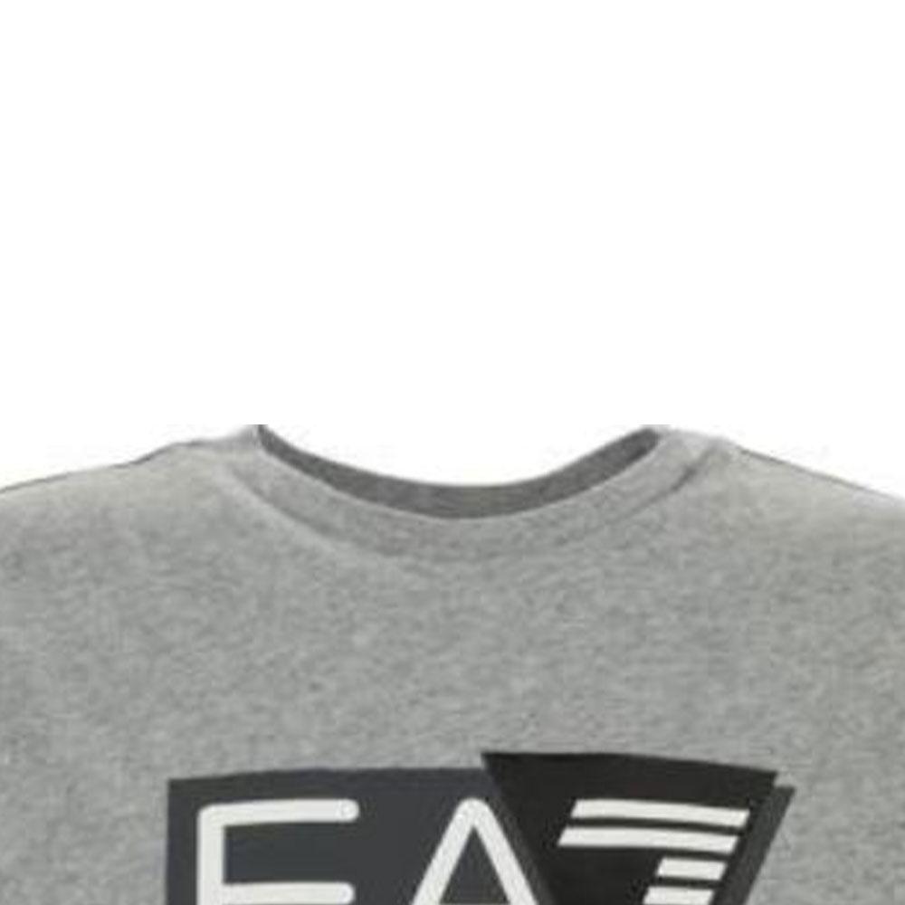 Emporio Armani EA7 Logo Letter Print Crew Neck Straight Fit Short Sleeve T-Shirt Men tops Gray 3DPT81-PJM9Z-3905