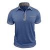 Men's Short Sleeve Polo Shirt Solid Color Casual Tops Breathable Business T-Shirt for Summer