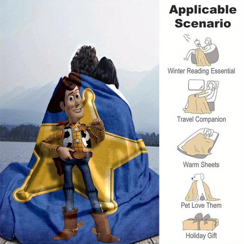 1pc, Toy Story Sheriff Woody Blanket, Officially Licensed Disney Collectible Stuffed Animal, Perfect Gift for Friends