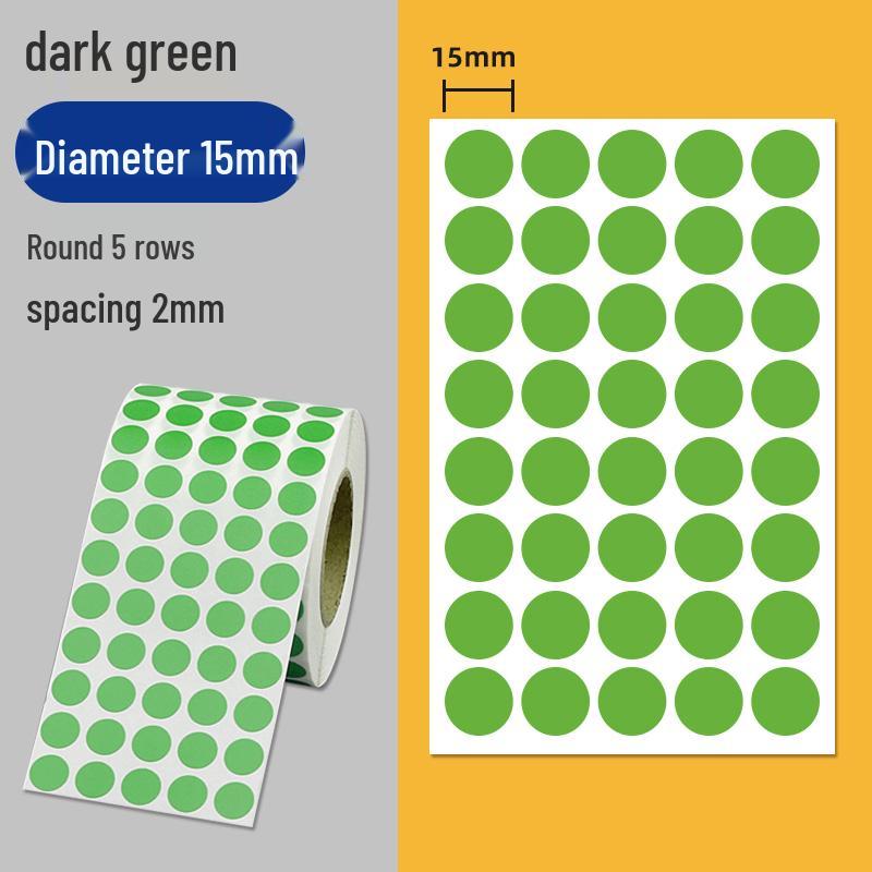 Colorful Self-Adhesive Round Dot Stickers - Writable Small Paper Labels