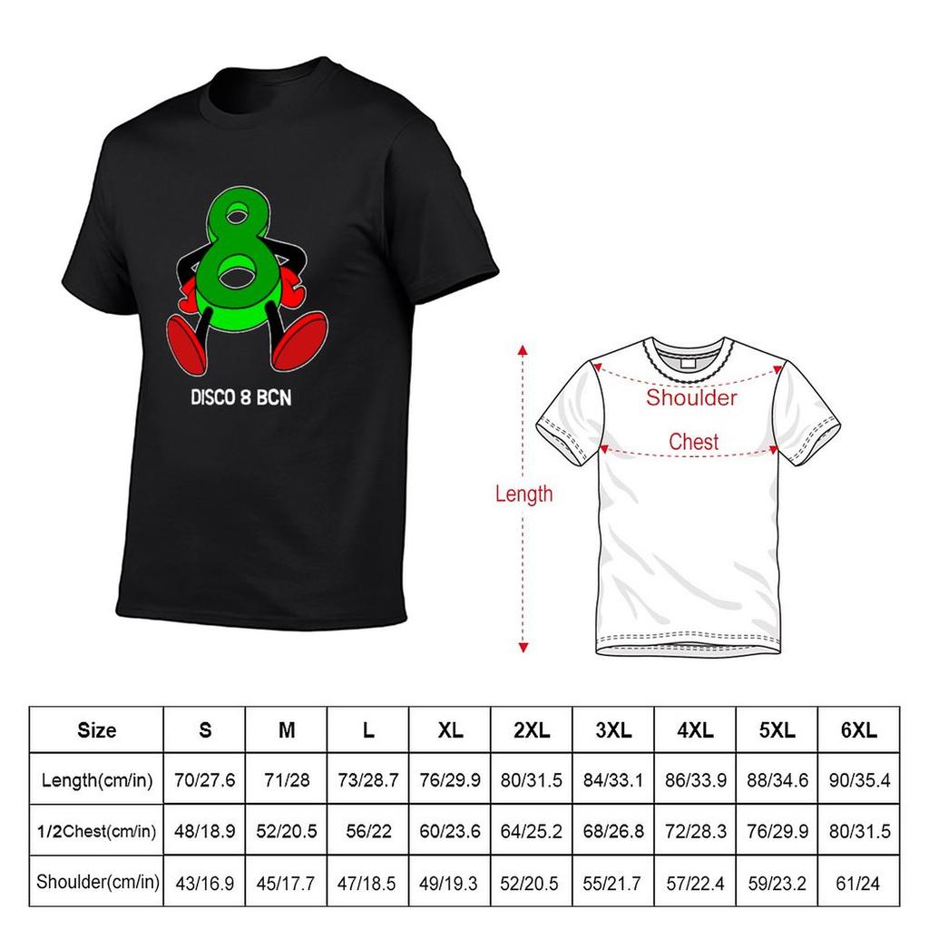 New Disco 8 - Techno Hardcore T-Shirt Graphic T Shirt Kawaii Clothes T Shirts for Men
