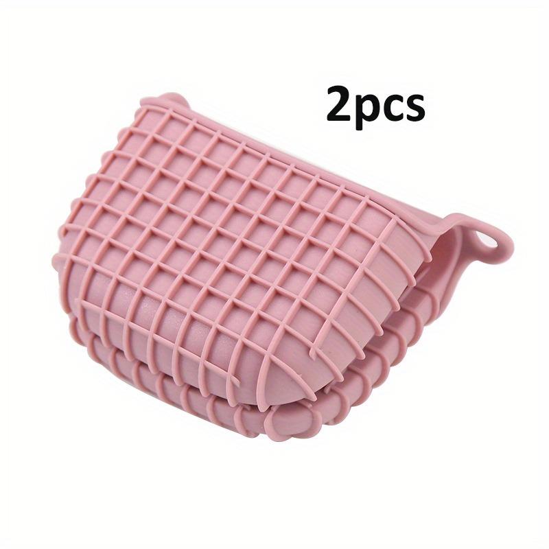 2pcs silicone pot handle cover -silicone hand clip-anti slip,with textured surface to ensure cooking safety,thickened anti scald