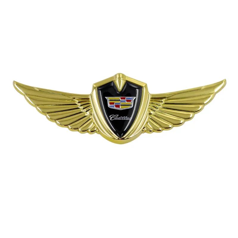 Dla Cadillac ATS BLS CT4 CT5 CTS ESCALADE EXT SLR SLS XT5 XT6 XTS Metalowe Skrzydła Naklejka na Błotnik Karoserii Samochodu Emblemat Odznaka na Tylny Bagażnik