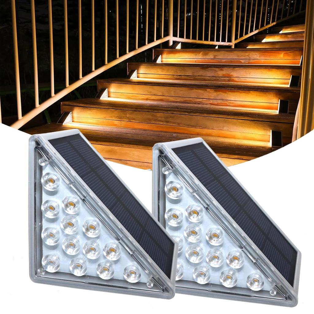YANHAO Solar Garden Lights, Staircase Solar Lights, Outdoor Waterproof Garden Lights, IP67 Solar Deck Lights, Garden Lights for Patio, Garden