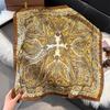 70Cm Silk Scarf Women'S French Elegant Small Cashew Print Scarf Small Square Scarf With Headscarf