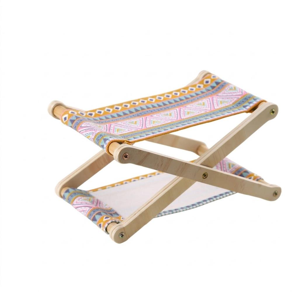 

Compact Folding Wooden Beach Pillow UV Resistant Canvas Lounge Headrest For Sleeping Picnic рожевий