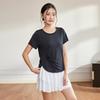 Plus Size Quick Dry Yoga T-Shirt for Women - Short Sleeve, Slimming, Skin-Friendly Fitness Cover-Up