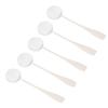 5pcs Lotion Applicator Long Handled Good Water Absorption Soft Powder Puff for Home Use White