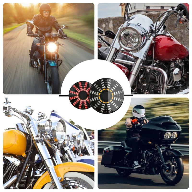 Feux Pour Motos Feux LED Feu Clignotant 12V Feu Arrière Rond Éclairage Ambiant Décoratif Feux de Route Moto