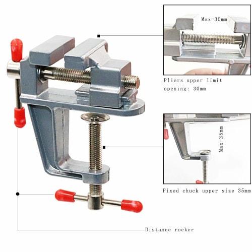 AmoYoung Portable Bench Vise, Small Home Vise, Easy Installation, Hobby Vise, Mini Table Clamp, Rotating Repair Tool