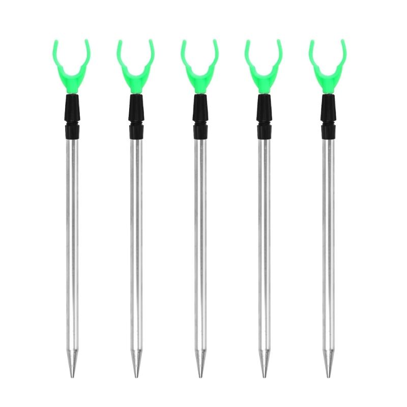 5Pcs Telescopic Fishing Rod Holder Aluminum Alloy Adjustable Fishing Stand Adjustable Extending Rod Rest For Outdoor Angling