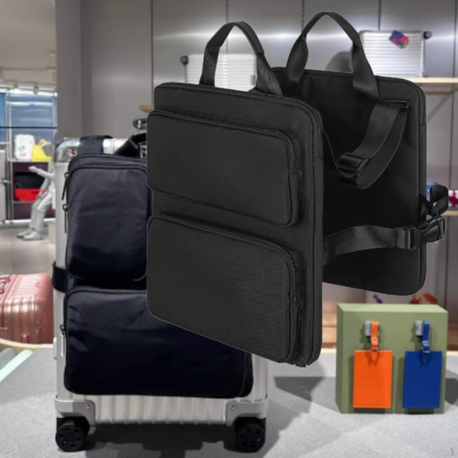 

Органайзер для багажа на чемодан для ручной клади, отделение для ноутбука, легкая установка, удобный аксессуар чёрный