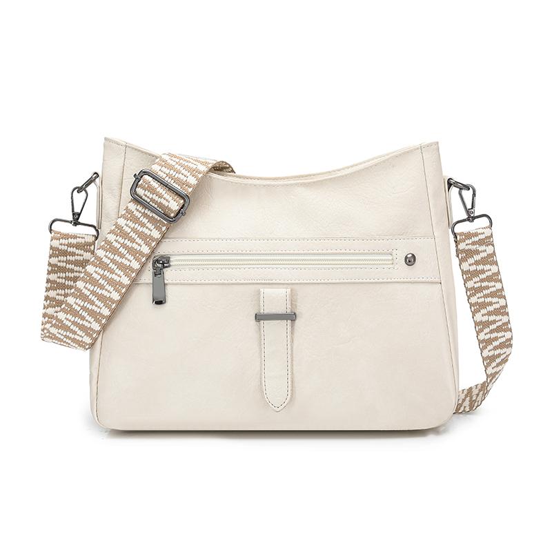 Women's PU Messenger Bag Mother Bag Large Capacity Multi-layer Commuting Shoulder Bag