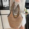 New casual shoulder bag hollow handbag woven bag sweet large capacity seaside vacation wind beach bag women's bag