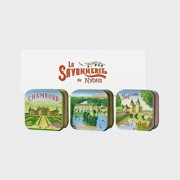 

Французское мыло в жестяной коробке, 3 шт., в рукавной упаковке 04. Lavender + Cotton Flower + Rose + 3p Box