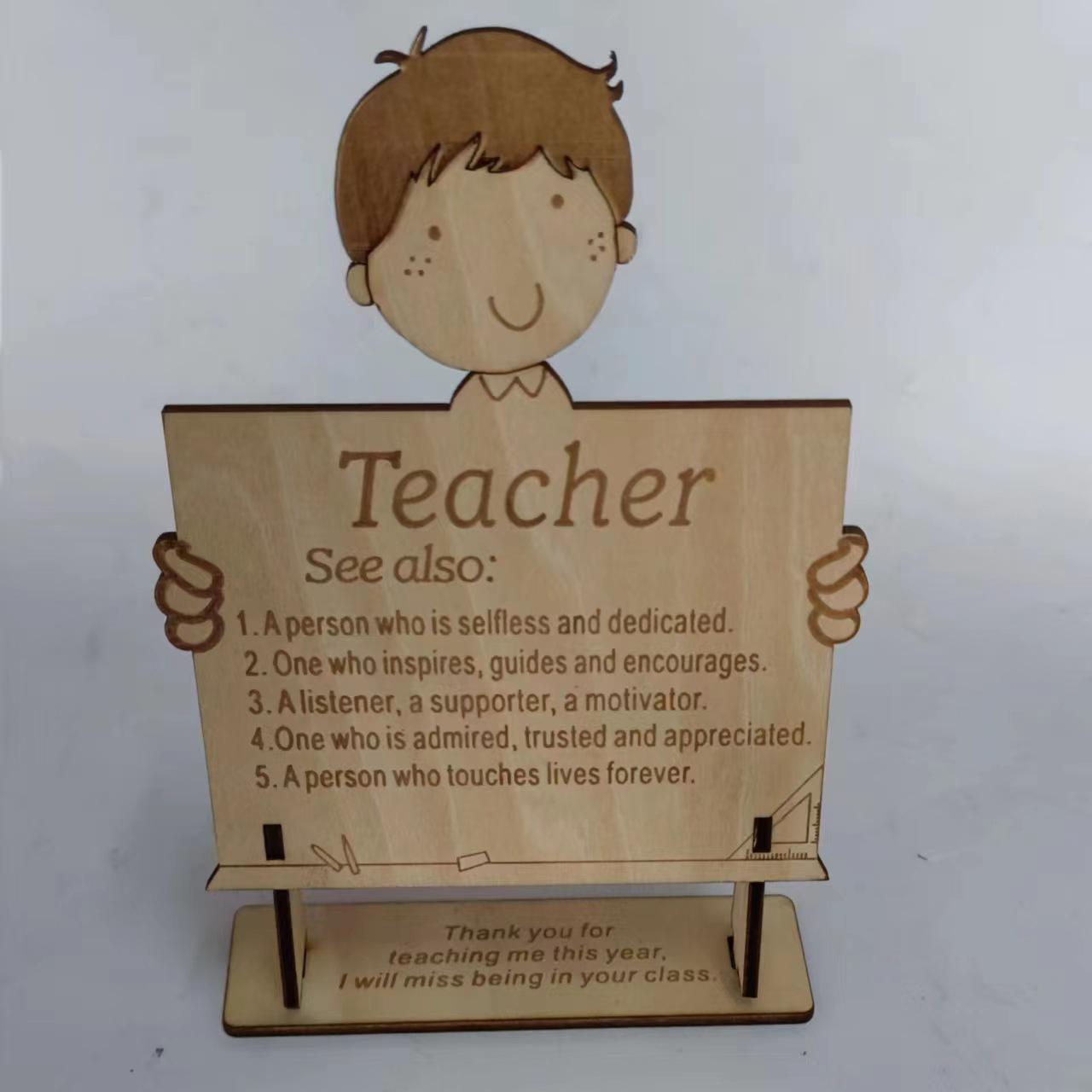 Custom Wooden Teacher s Day Thank You Gift Ornament