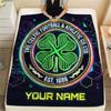 Custom Name The Celtic Football Club Flannel Blanket, High quality Comfortable for All Seasons, Home Decor, Warmth and Comfort