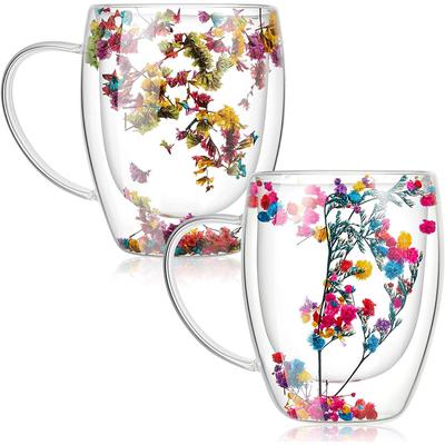 1/2/4 STÜCK Doppelwandige Kaffeetassen aus klarem Glas Doppelwandige Tasse für heiße und kalte Getränke Cappuccino Espressotasse
