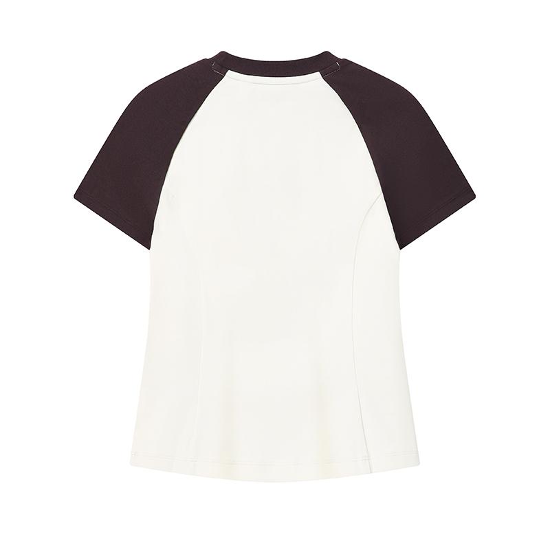 FILA Original Classic Slim Fit Crew Neck Knitted Short Sleeve T-Shirt Women tops F11W619101F-IV