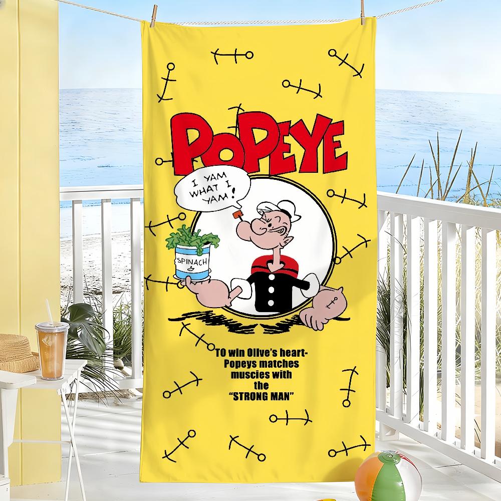 Cartoon P-Popeye-S Cool Towel Soft Pool Gift For Travel Gym Shower Camping Quick Dry Sports Large Beach Towels
