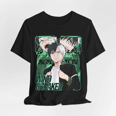Wind Breaker Grafisk T-shirt - Unisex Anime-inspirerad Tröja för Casual Fan Streetwear