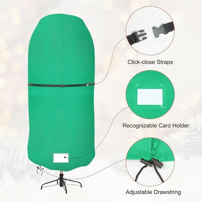 Quick Access Christmas Tree Storage Bag Easy Closure Upright Style Waterproof Fabric For Seasonal Organization