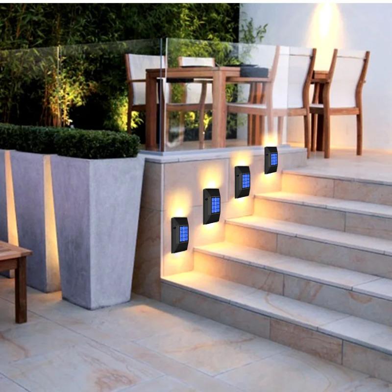 Solar Powered Wall Lights Outdoor Waterproof Up Down LED Lighting for Garden Yard Patio Pathway Street Home Decor
