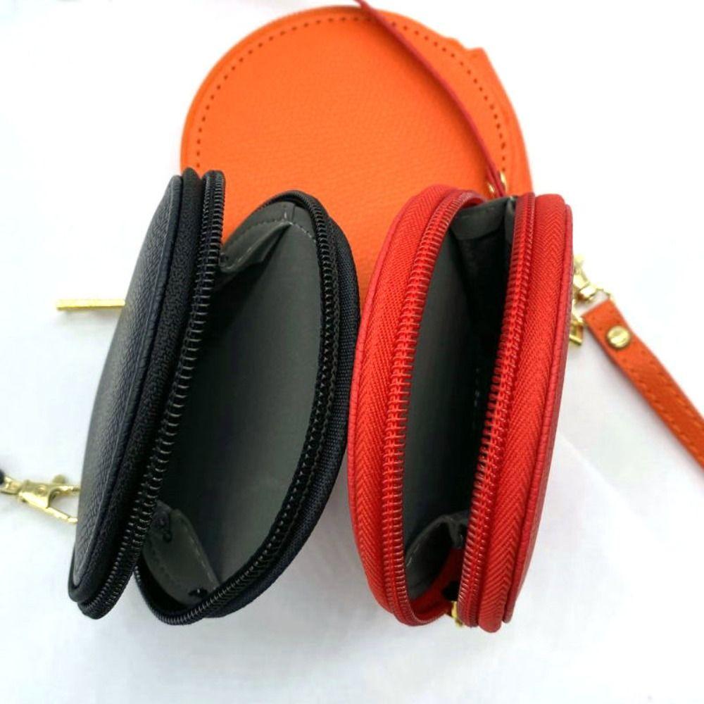 Bag Pendant Keychain PU Leather Coin Purse PU Leather Small Storage Bag Round Wallet  Ladies/Girls
