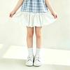 Girls Summer Plaid Two Piece Set Flutter Sleeve Doll Top And Bud Skirt Fashion Outfit For Big Kids