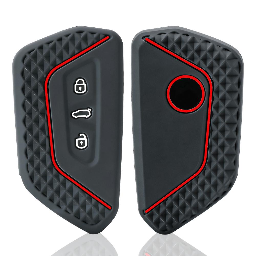New Style For VW Golf 8 Mk8 GTI GTD R ID3 ID4 2020 Decoration Silicone Car Key Case Fob Holder Cover Trim Car Accessories